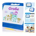Produktbild: SGILE Magnetische Maltafel Zaubertafel 42x32 cm Blau 4 Stemp