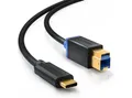 Produktbild: deleyCON deleyCON 0,5m USB C Kabel Datenkabel USB 3.0 USB-B zu USB-C Computer Tintenstrahldrucker