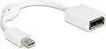 Produktbild: DELOCK Displayport Adapter mini DP -> DP St/Bu weiß