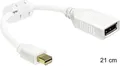 Produktbild: Delock 0403315 DisplayPort Adapter [1x Mini-DisplayPort Stecker - 1x DisplayPort Buchse] Weiß mit Ferritkern