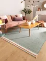 Produktbild: benuta Pop Wollteppich Karla - Mint 160x230 cm - Baumwolle,Wolle - Rechteckig & im Style: Uni, Hygge & Cozy, Minimalistisch - Pflegeleicht für Wohnzimmer Schlafzimmer