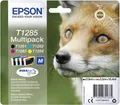 Produktbild: Epson Druckerpatrone T1285 Original Kombi-Pack Schwarz, Cyan, Magenta, Gelb C13T12854012