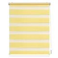 Produktbild: Lichtblick Doppelrollo Klemmfix ohne Bohren, Streifen, Blickdicht, Klemmträger-Montage, Sichtschutz, Wandmongtage, Deckenmontage, für Fenster und Türen Gelb,55 cm x 150 cm (B X L)