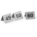Produktbild: Tischnummer 49-60 Informationsschild, Edelstahl, 12er-Set - Hendi 663882