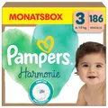 Produktbild: Pampers Harmonie Windeln Größe 3, 186 Windeln, 6kg-10kg, sanfter Hautschutz mit 100Prozent Pampers Schutz