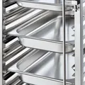 Produktbild: Tablettwagen aus Edelstahl, passend für 14 x GN 1/1, 380 x 550 x 1735 mm (BxTxH)