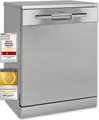 Produktbild: Exquisit Geschirrspüler GSP9112-030E silber | Spülmaschine 60 cm | 12 Maßgedecke | Startzeitvorwahl | Power+ | ECO Modus | Standgerät