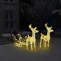 Produktbild: Rentiere & Schlitten Weihnachtsdekoration 160 LEDs 130 cm Acryl