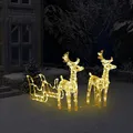 Produktbild: Rentiere & Schlitten Weihnachtsdekoration 160 LEDs 130 cm Acryl