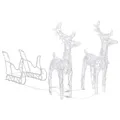 Produktbild: Rentiere Und Schlitten Weihnachtsdeko 160 LEDs 130 Cm Acryl