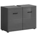 Produktbild: Waschbeckenunterschrank Soft ca. 80x56 cm Grau hochglanz