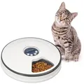 Produktbild: Relaxdays Futterautomat für Katzen Weiß,Grau