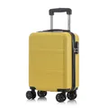 Produktbild: Koffer Trolley Reisekoffer Suitcase, Rollkoffer Handgepäck ,mit 4 Rollen360°, Hartschalenreisekoffer, Zahlenschloss, Weicher Gummigriff (S, Gelb)