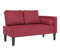 Produktbild: vidaXL Chaiselongue Chaiselongue mit Kissen Weinrot Kunstleder, 1 Teile