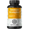 Produktbild: NATURE LOVE® Immun Komplex - 120 Kapseln - Echinacea-Extrakt, Vitamin C & D, Zink, Selen & Histidin