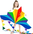 Produktbild: Flying Hoofer Regenbogen Delta Drachen Flugdrachen für Kinder und Erwachsene