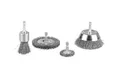 Produktbild: Parkside Drahtbürste Bohrmaschinenzubehör PBZS 5 A1 Drahtbürsten-Set 4 Teilig, handelsübliche Bohrmaschinen (mind. 600 W) mit Rundschaftaufnahme (z. B. Parkside, Bosch, Black & Decker, Einhell, Makita, Kress, Metabo), (Bürstenset, 4-tlg), Rost & Lack Entferner