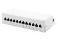 Produktbild: DIGITUS Desktop Patchpanel - Cat-6A - 8-Port RJ45 - Geschirmt - LSA Patch-Feld - Aufputz-Montage - Grau
