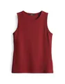 Produktbild: someday Damen Top | Geripptes Top KLEANNE Slim aus BCI Cotton Mix Ruby red, 42