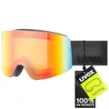 Produktbild: uvex provoqe FM - stylische, verspiegelte Skibrille mit Anti-Fog-Beschichtung und Over-The-Glasses-Konstruktion für Damen und Herren - black matt/rainbow-clear - one size