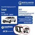 Produktbild: Für SEAT Leon Typ KL1 / KLG 11.2019-jetzt AHK abn +13pol sp. E-Satz TOP