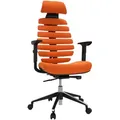 Produktbild: Mid.you Drehstuhl, Orange, Schwarz, Kunststoff, Textil, Drehkreuz, 65x131x53 cm, Wippmechanik mit Härtegradeinstellung, Sitzfläche 360° drehbar, ergonomische Rückenlehne, Arbeitszimmer, Bürostühle, Drehstühle