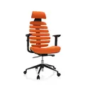 Produktbild: hjh OFFICE Profi Bürostuhl Ergo LINE II PRO Stoff Orange, Drehstuhl mit Kopfstütze, GS geprüft, TÜV Süd nach DIN EN 1335-1, 1335-2