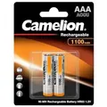 Produktbild: Camelion AAA, Micro, LR03, HR04, NiMH Akku mit bis zu 1100mAh in 2er Blisterverpackung, Abmessungen 44,2x10,2mm