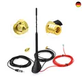 Produktbild: DAB+ Autoantenne mit Verstärker | Langes Kabel | Frequenzbereich 174-237MHz