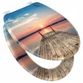 Produktbild: Schütte WC-Sitz SUNSET mit Absenkautomatik - Oval, Schnellverschluss