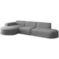 Produktbild: Fun Möbel Ecksofa, Grau, Textil, L-Form, 296x165 cm, Wohnzimmer, Sofas & Couches, Wohnlandschaften, Ecksofas