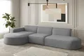Produktbild: Ecksofa Designersofa PALMA in Stoff Opera Velvet Grau Ottomane Links