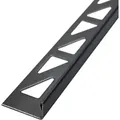 Produktbild: Fliesenschiene Fliesenprofil Edelstahl L-Profil, Fliesenprofil - Schwarz gebürstet 2,5m x 10mm, 1 Stück - Dalsys