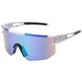 Produktbild: BEZLIT Unisex Sonnenbrillen Bikerbrille Sonnenbrille Damen Flieger verspiegelt Grün/Blau/Lila-Weiß