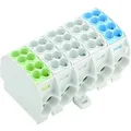 Produktbild: Weidmüller 1562140000 Verteiler-Reihenklemme  Schrauben  Grün, Lichtgrau, Bla...