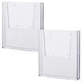 Produktbild: helit Prospekthalter Wand DIN A4 2 Stück transparent the help wall