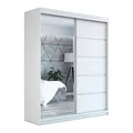 Produktbild: A&J MöbelLand GmbH Schiebetürenschrank GAP 160 cm mit Spiegel (nur für kurze Zeit! TOP ANGEBOT! Geräumiger Schrank mit viel Stauraum:6 Regalen und 1 Kleiderstange – -ideal zur Aufbewahrung von Kleidung und Accessoires. TOP PRODUKT! Farbe und Größe (120 cm, 160 cm, 180 cm) zur Auswahl -wählen Sie das ideale Modell für Ihr Schlafzimmer!, Kleiderschrank mit Regalen)