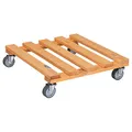 Produktbild: WAGNER Pflanzenroller PALETTI 38 x 38 x 9,5 cm I Kübelroller für Außenbereich + Innenbereich I FSC®-Massivholz, terrakotta, softe Rollen I Tragkraft 120 kg I Made in EU - 20041101