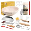 Produktbild: Sauerteig Starter Set Rattan Gärkorb Brotbacken Zubehör Geschenk