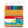 Produktbild: STABILO Fineliner (Orange mit weissen Kantenstreifen, 18 x) (8818-4)