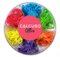 Produktbild: CALCUSO Gummibänder – 120 farbige Gummiringe je 2 Größen (160/100 mm) in Box