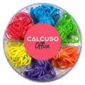 Produktbild: CALCUSO Gummibänder 120 Stück – bunt sortiert, 6 Farben, 2 Größen (160/100 mm)