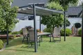 Produktbild: Leco Aluminium Pergola mit Faltdach lichtgrau 4 x 3 m