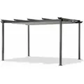 Produktbild: Leco - Aluminium Pergola Mit Faltdach, Lichtgrau, 4 X 3 M