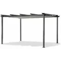 Produktbild: Leco - Aluminium Pergola Mit Faltdach, Lichtgrau, 4 X 3 M