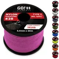 Produktbild: GO!elements Paracord 425 - 3mm Abspannleine, Paracord 425 aus reißfester Nylonschnur lila 30m