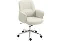 Produktbild: Vinsetto Bürostuhl mit Wippfunktion Schreibtischstuhl höhenverstellbarer Drehstuhl (Arbeitsstuhl, 1 St), Belastbar bis 120 kg Mikrofaser Cremeweiß 67 x 69 x 92-102 cm