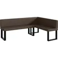Produktbild: Meblini Eckbank, Braun, Leder, L-Form, 196x142 cm, Esszimmer, Bänke, Eckbänke
