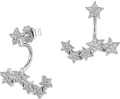 Produktbild: SilberDream Paar Ohrstecker SilberDream weiß Ear Cuff Sterne Ohrringe (Ohrstecker), Damen Ohrstecker Ear Cuff Sterne 925 Sterling Silber, weiß