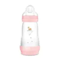 Produktbild: MAM Easy Start Anti-Colic Babyflasche (260 ml), besonders gut akzeptierte Milchflasche, Baby Trinkflasche mit Bodenventil gegen Koliken & Sauger Größe 1, 0+ Monate, Schwan